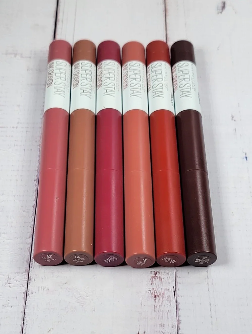 6 Piece Maybelline Super Stay Matte Ink Crayon Lipstick Bundle NEW!